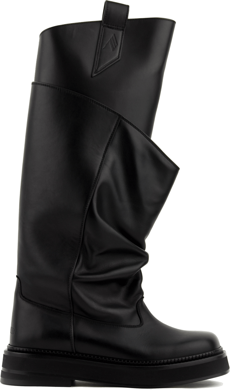 The Attico Le Passegiata Biker Boot Black Zwart