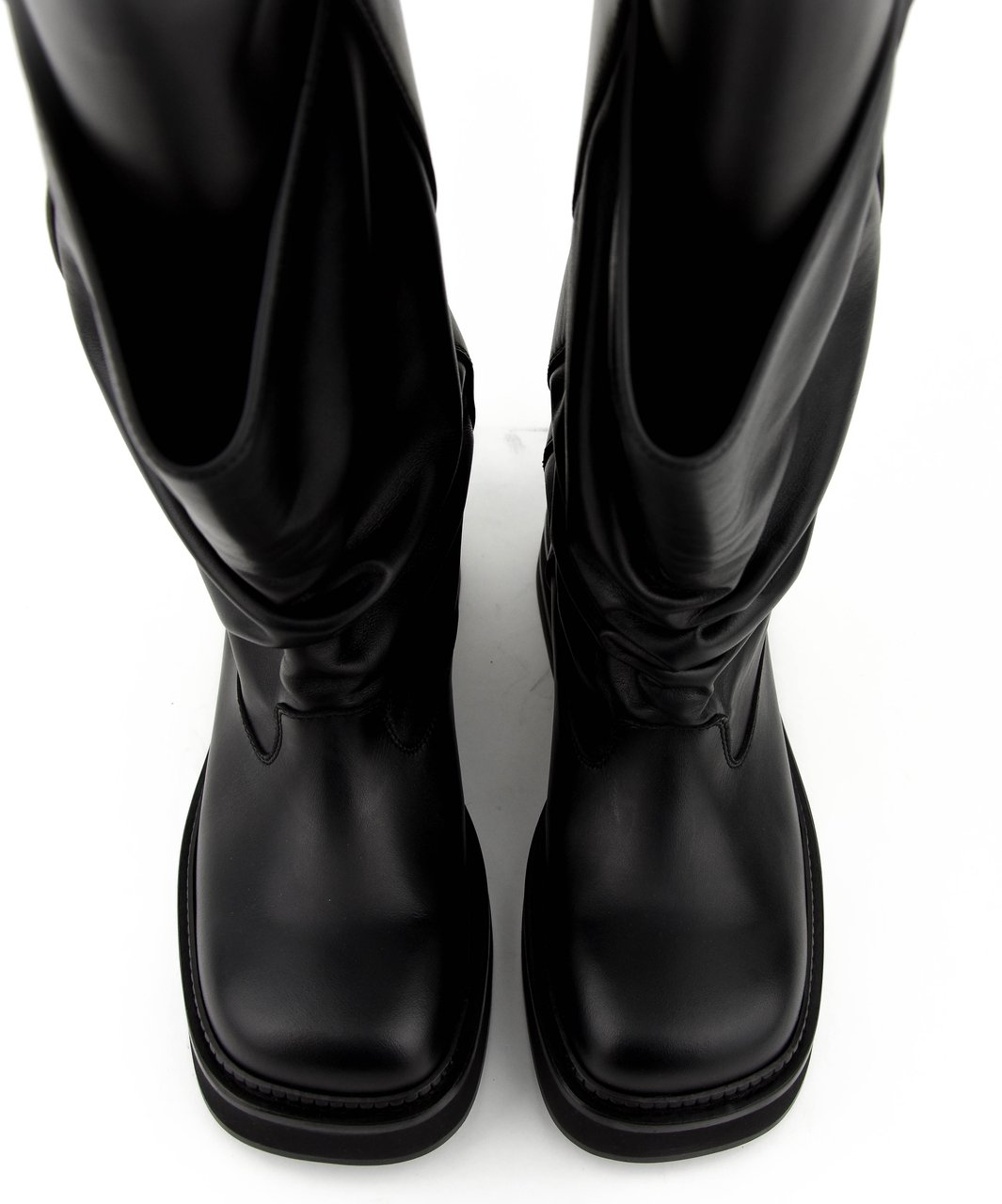 The Attico Le Passegiata Biker Boot Black Zwart
