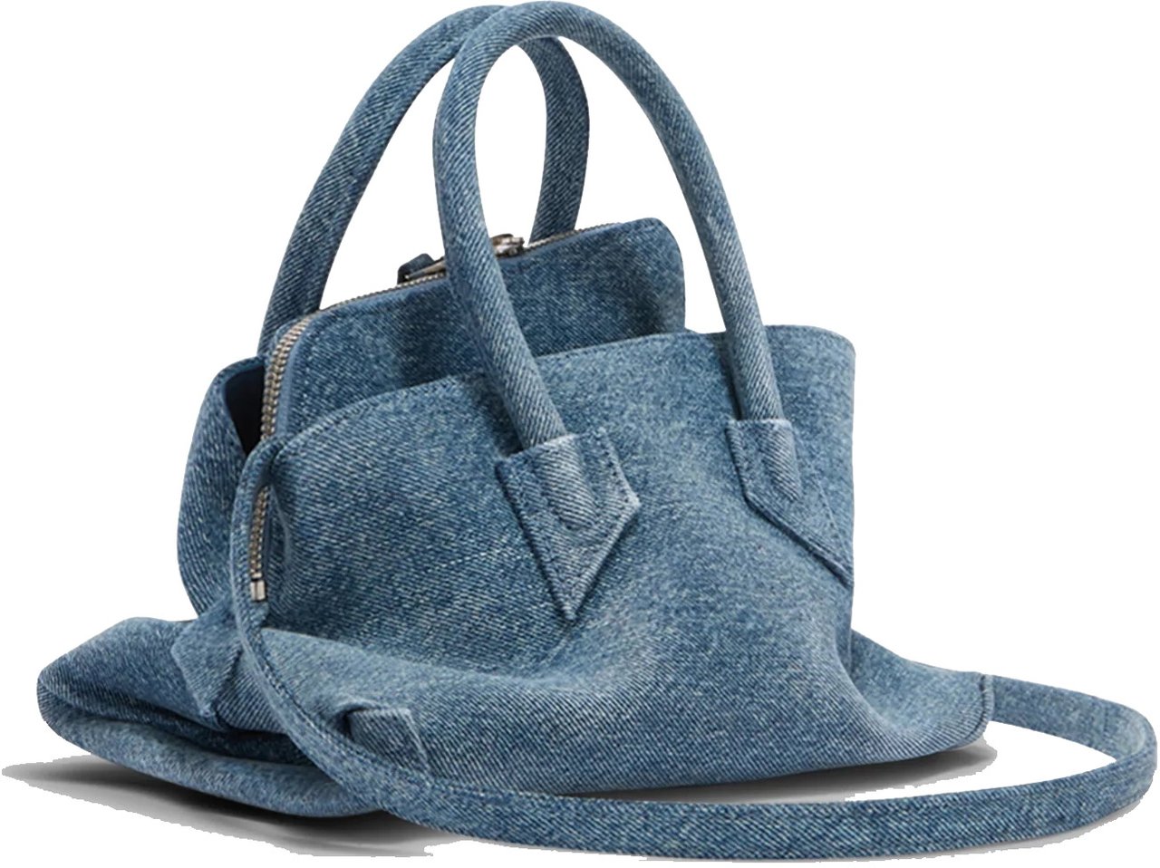 The Attico Le Passeggiata Mini Denim Washed Blauw
