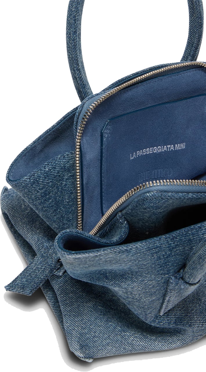 The Attico Le Passeggiata Mini Denim Washed Blauw