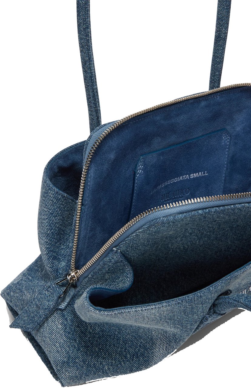 The Attico Le Passeggiata Small Denim Washed Blauw