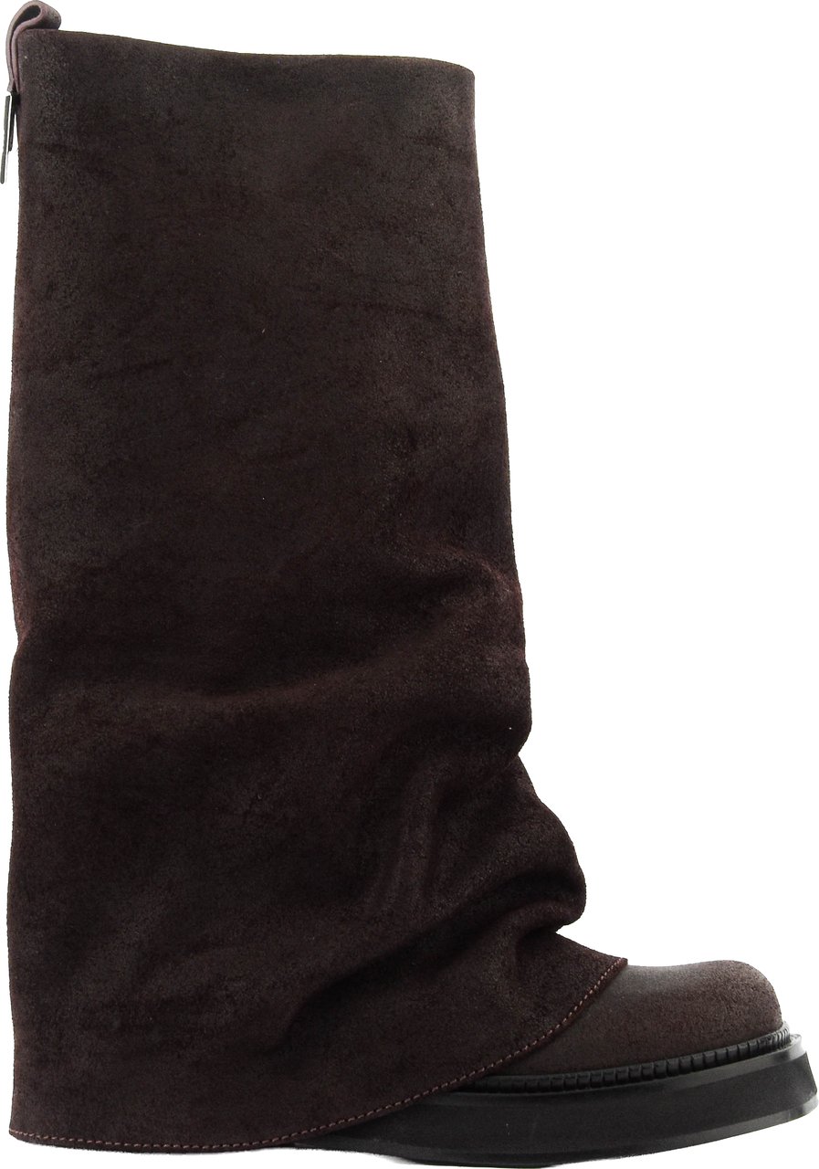 The Attico Robin Boots Dark Violet Suede Paars