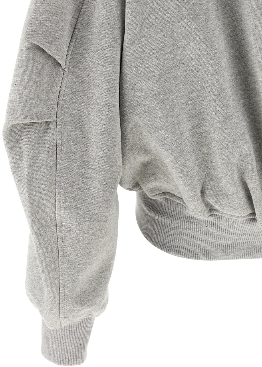 The Attico Gray Cotton Sweatshirt Grijs