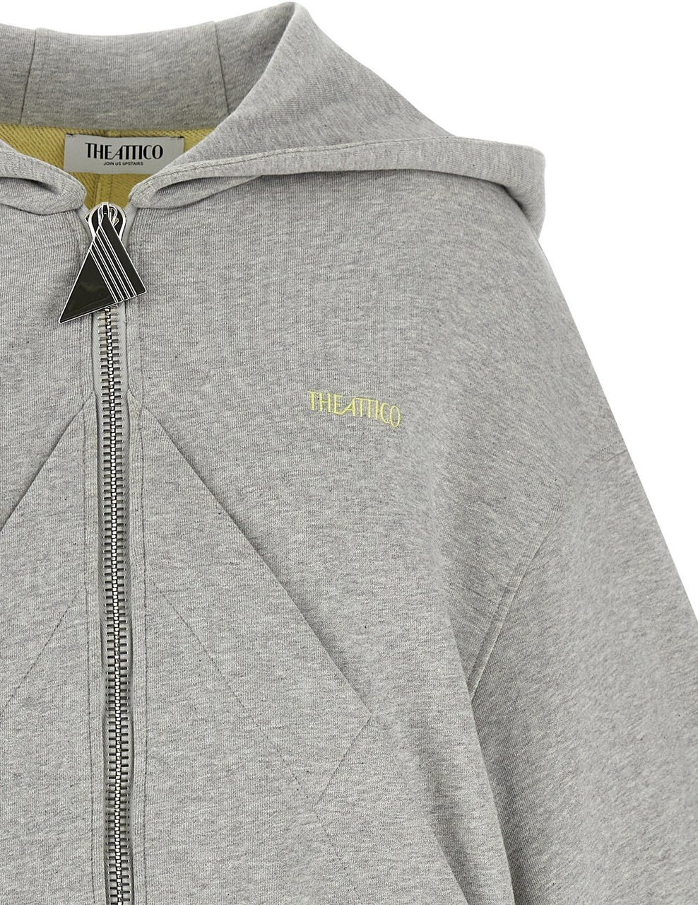 The Attico Gray Cotton Sweatshirt Grijs