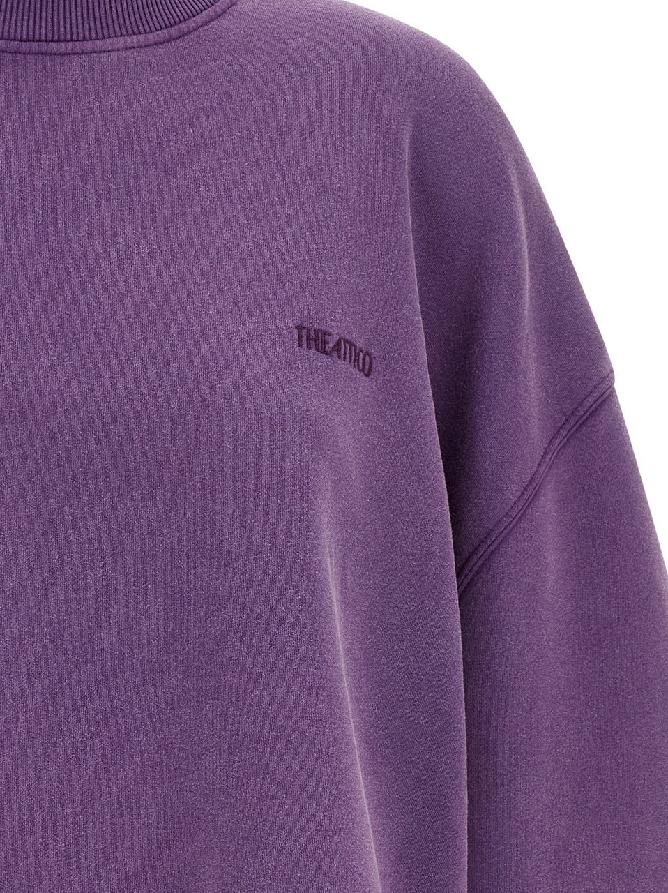 The Attico Purple Cotton Sweatshirt Paars