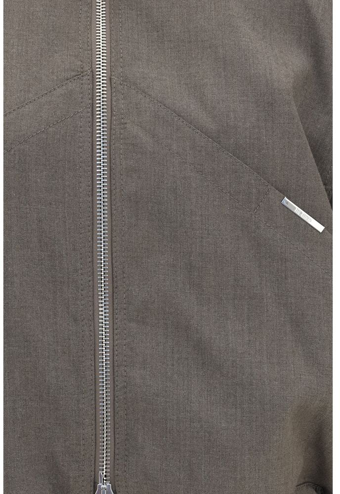 The Attico Brown Wool Oves Aries Bomber Bruin