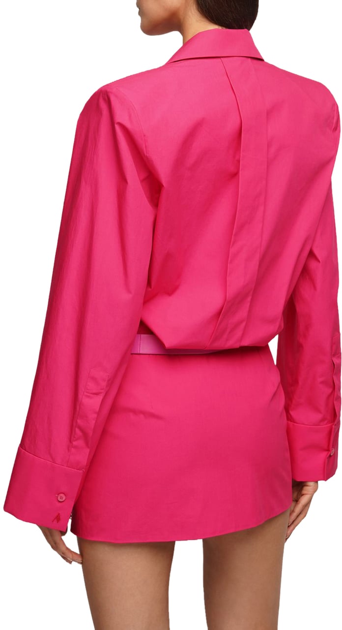 The Attico Shirt dress Roze