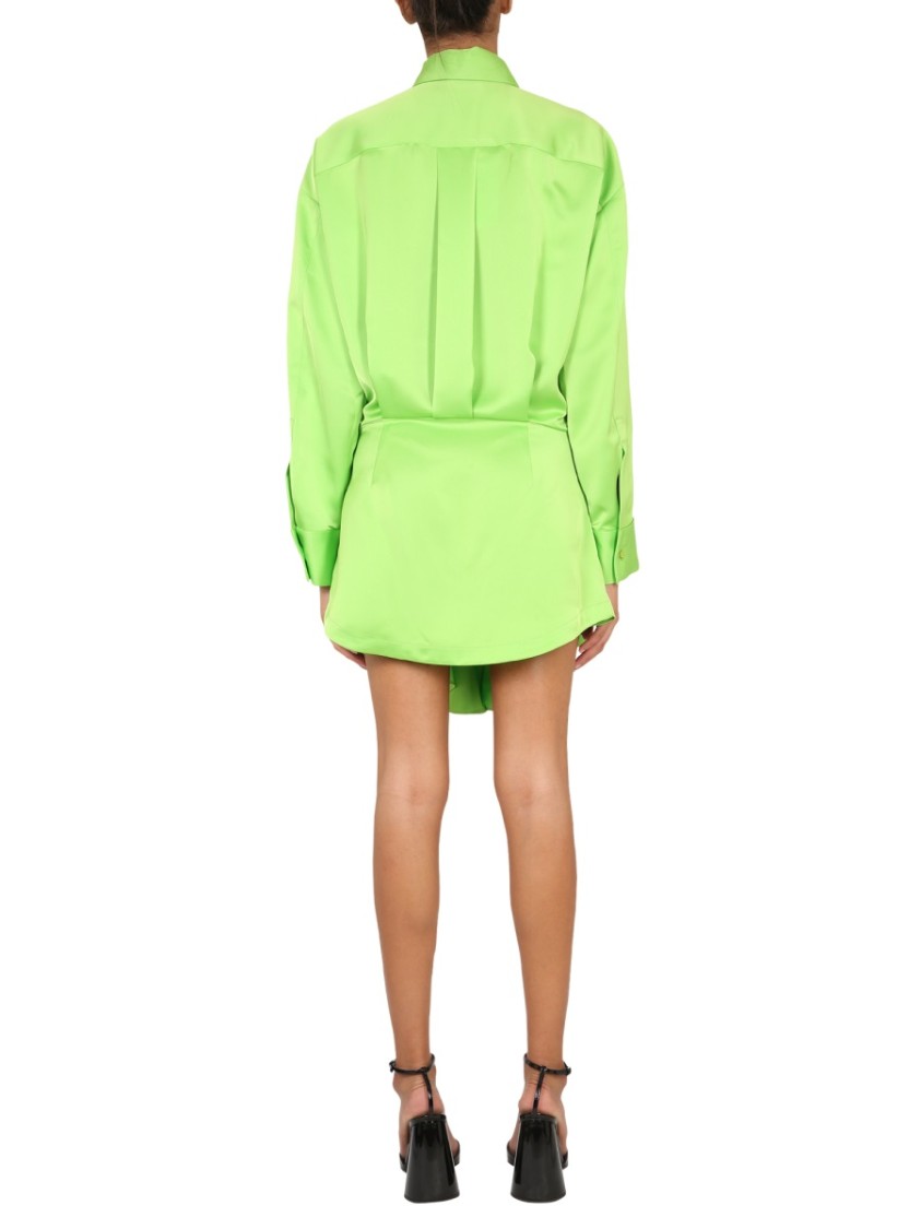 The Attico 'Candice'' Mini Dress Groen