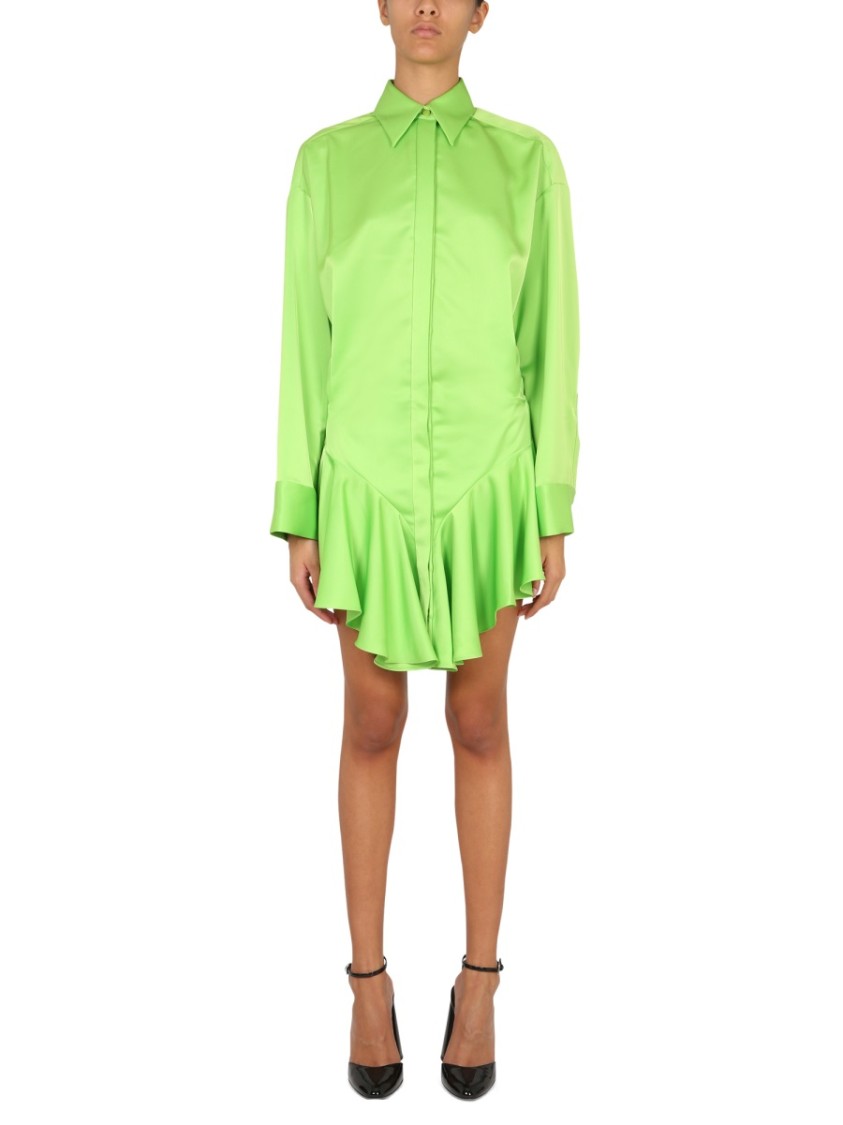 The Attico 'Candice'' Mini Dress Groen
