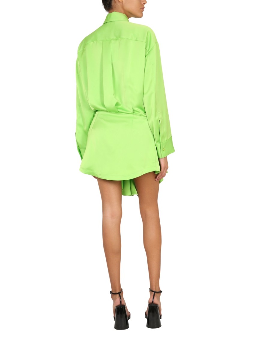 The Attico 'Candice'' Mini Dress Groen
