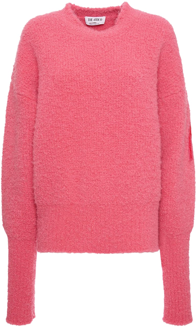 The Attico Classic soft sweater with round neck Roze