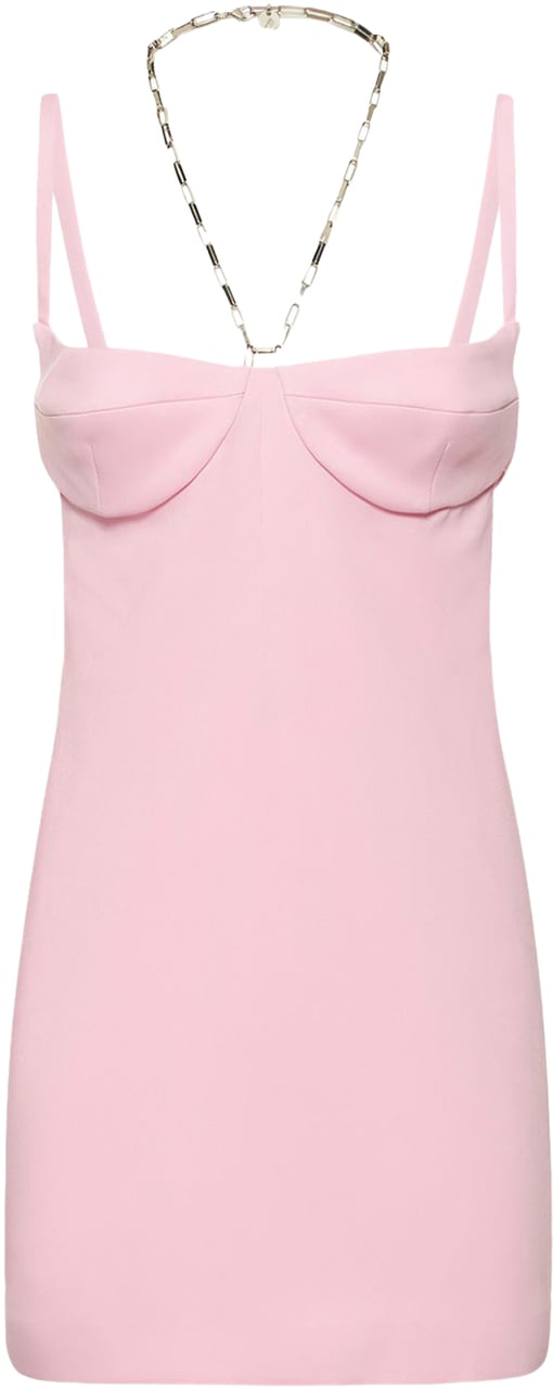 The Attico Light pink elegant dress with thin straps Roze