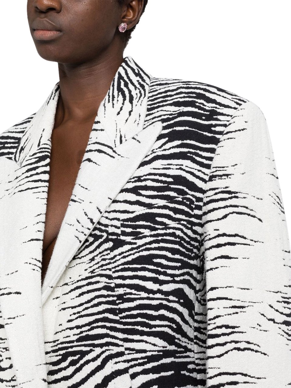 The Attico Jackets White Black Zwart