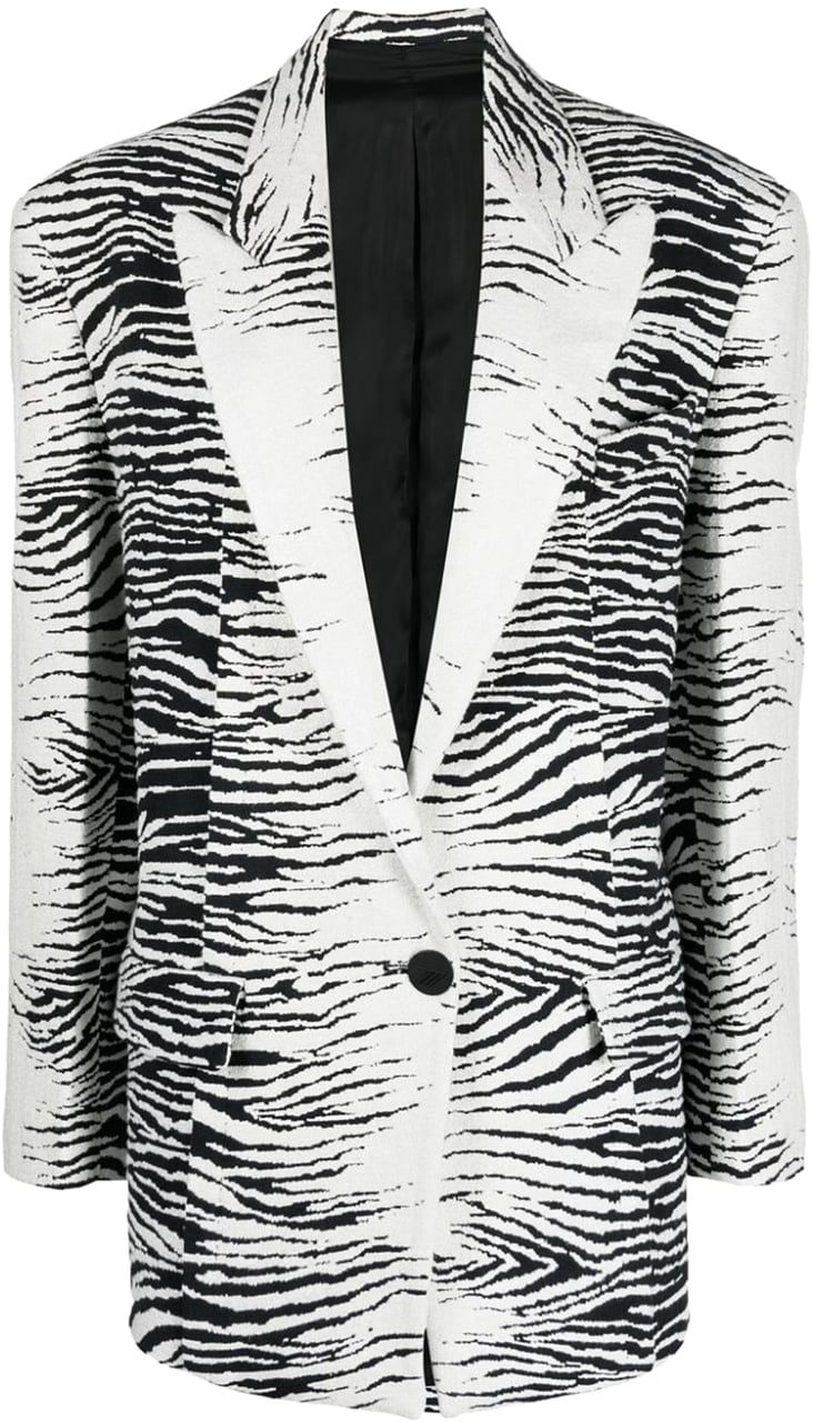 The Attico Jackets White Black Zwart
