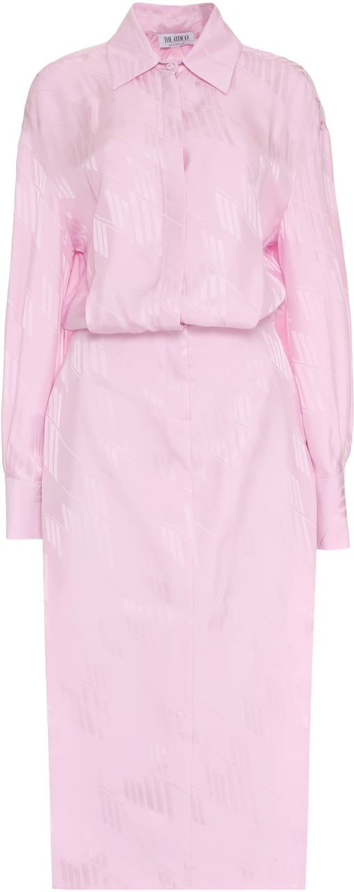 The Attico Charla shirtdress Roze