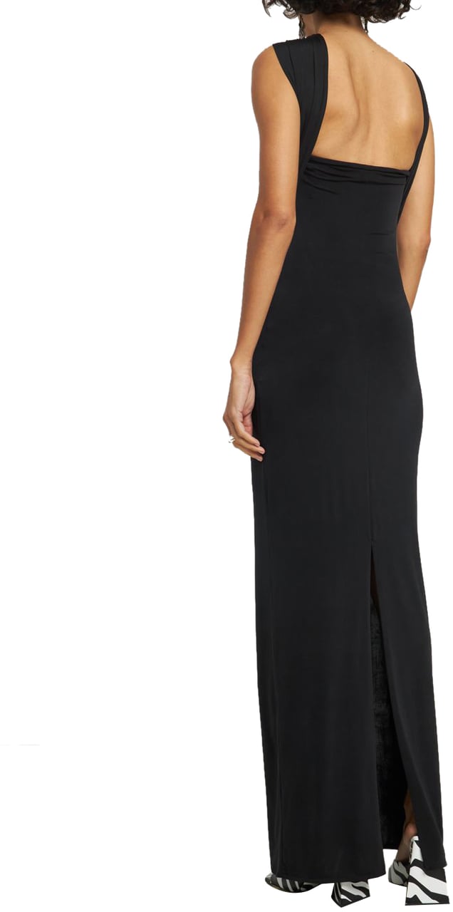 The Attico Elegant long black dress Zwart