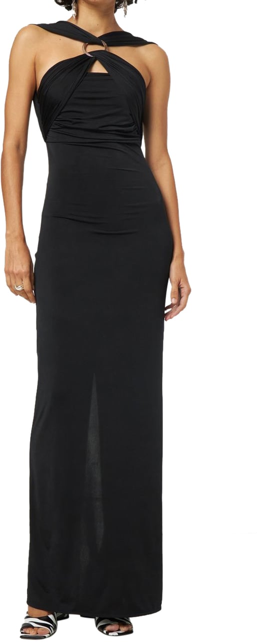 The Attico Elegant long black dress Zwart