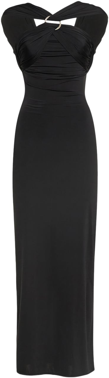The Attico Elegant long black dress Zwart
