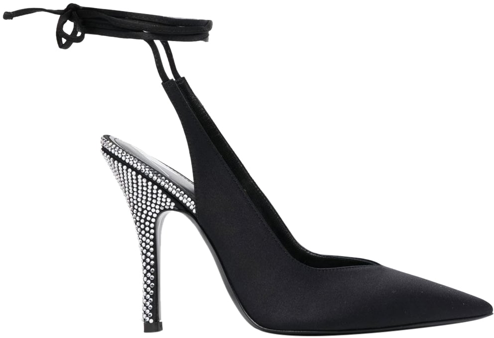 The Attico Sandals Black Silver Zwart