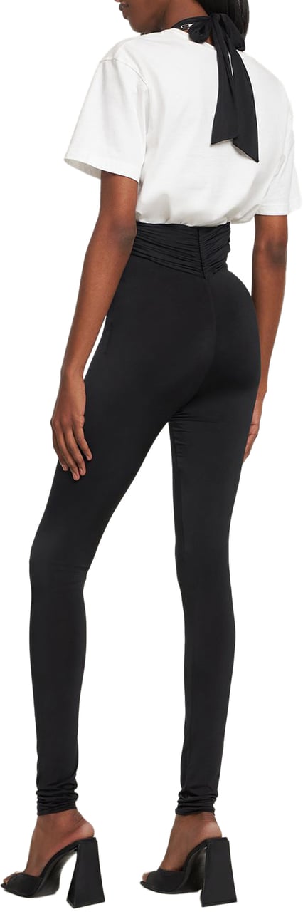 The Attico High-waisted leggings Zwart