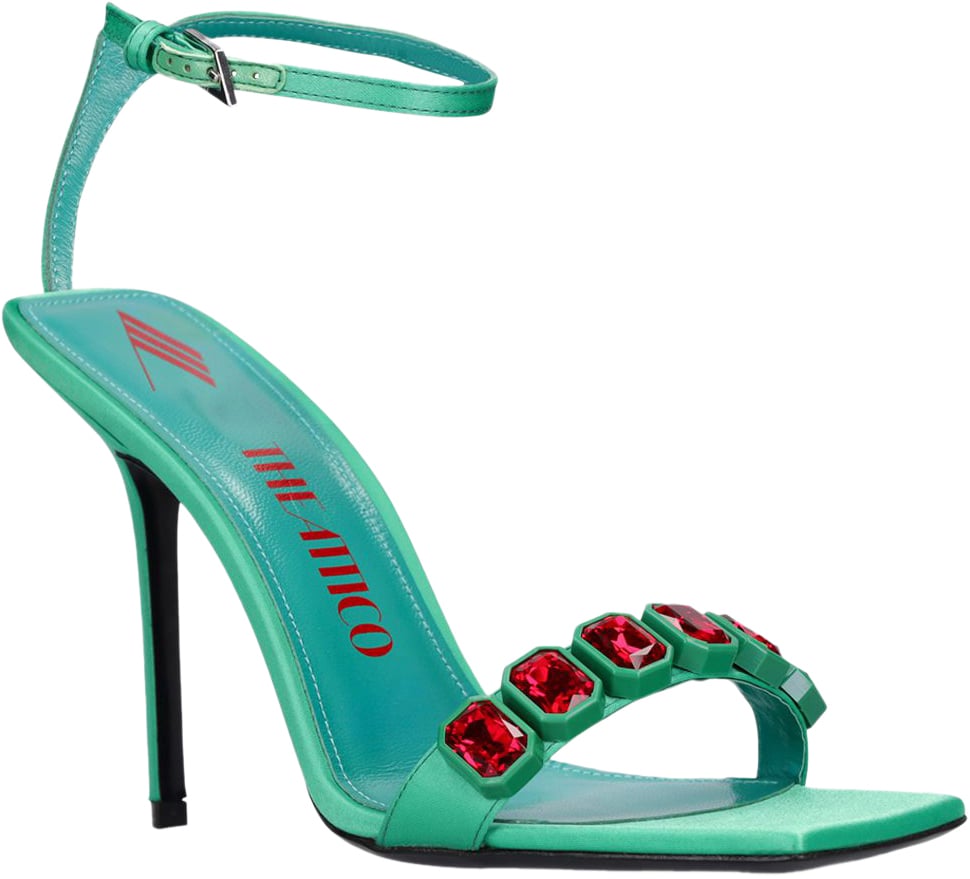 The Attico Elegant mint green décolleté with high heel Rood