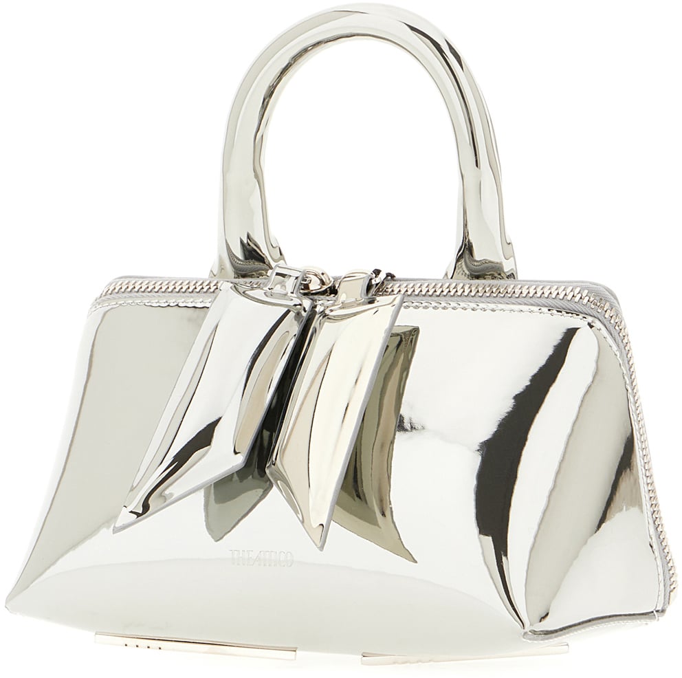The Attico The Attico Silver leather Friday handbag Zilver