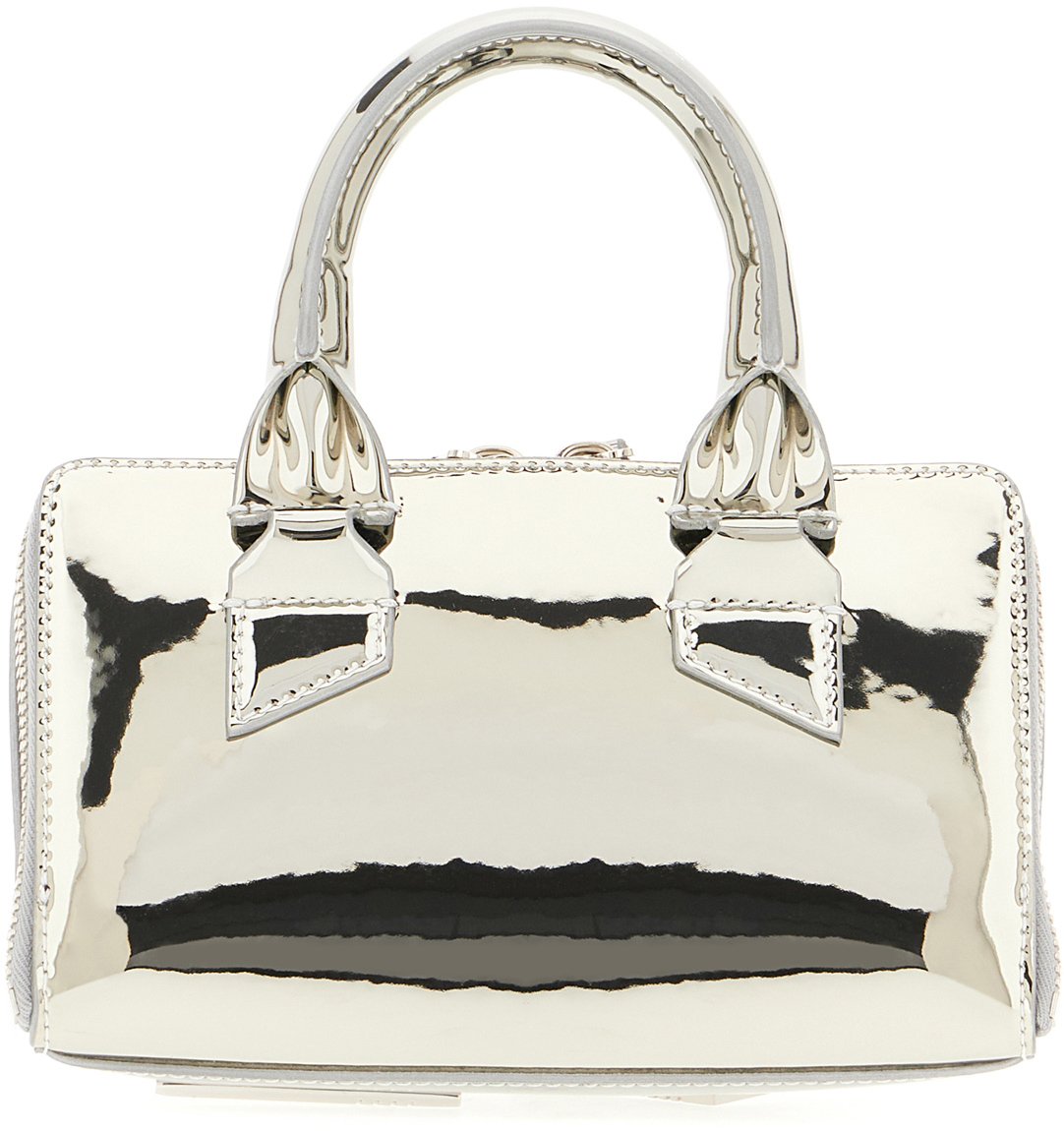 The Attico The Attico Silver leather Friday handbag Zilver