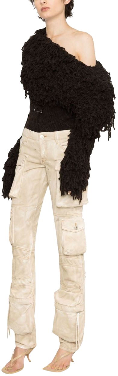 The Attico Trousers Beige Beige
