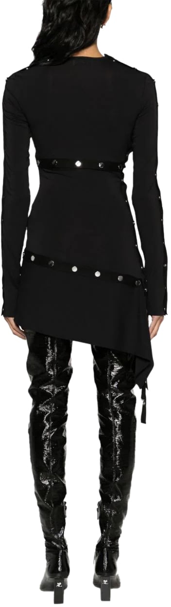 The Attico mini dress black Zwart