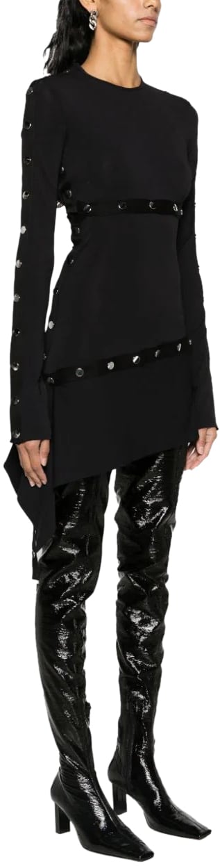 The Attico mini dress black Zwart
