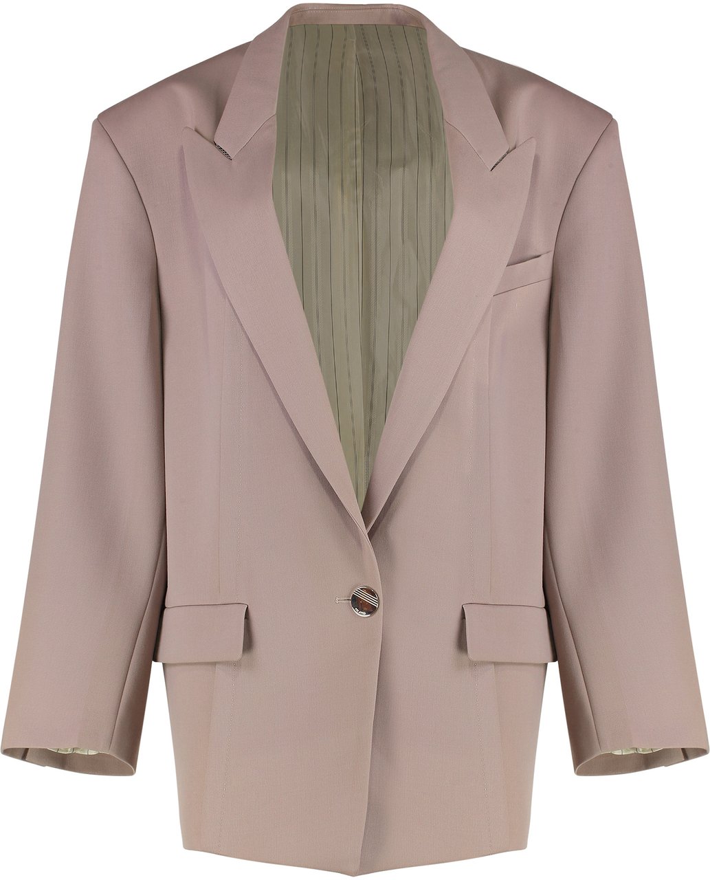 The Attico Single-breasted virgin wool jacket Roze