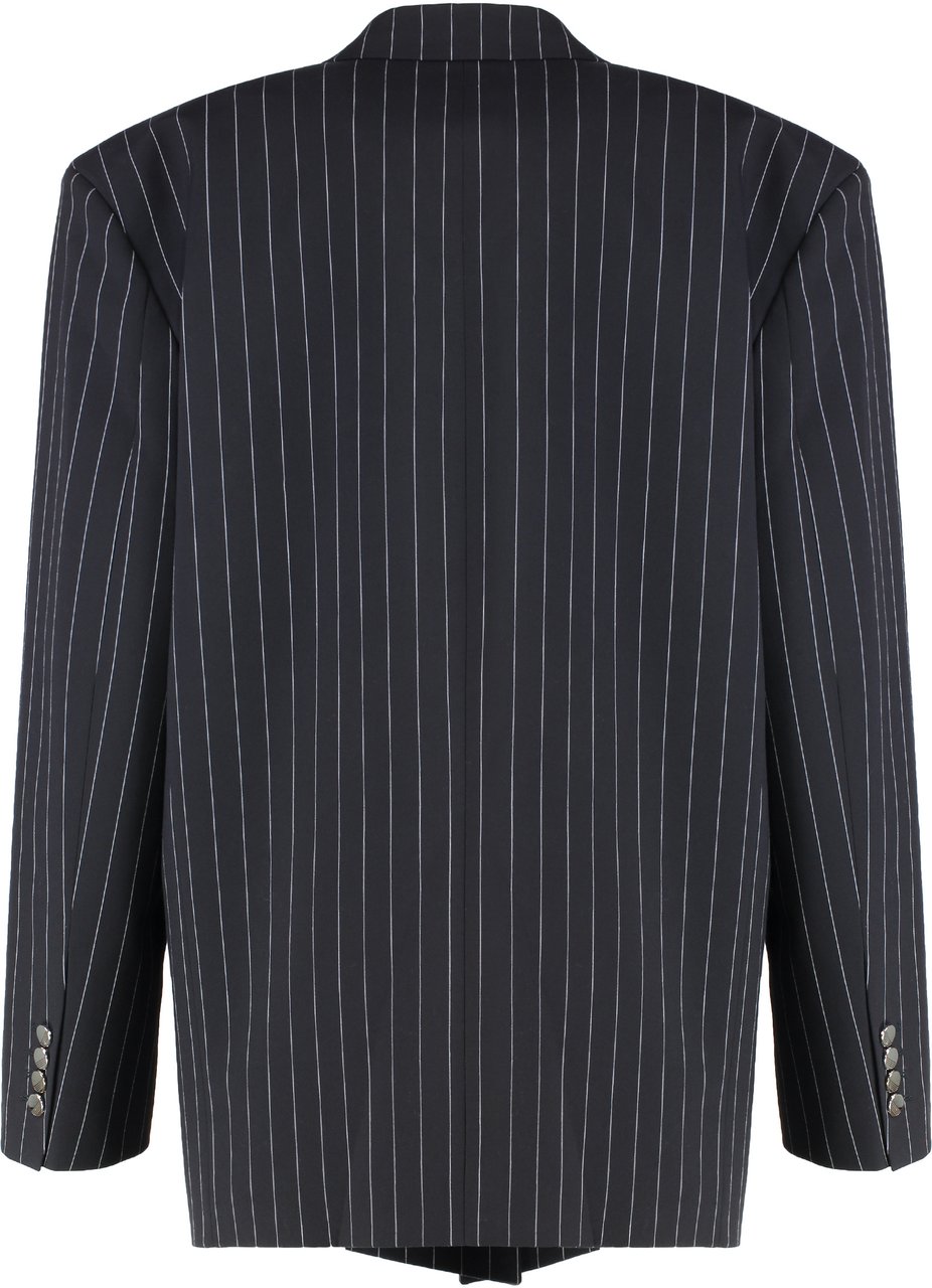 The Attico Single-breasted one button jacket Blauw