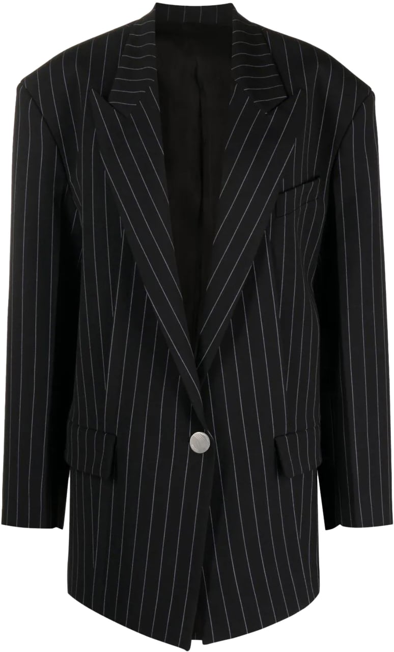 The Attico Glen Blazer - Navy Blue Blauw