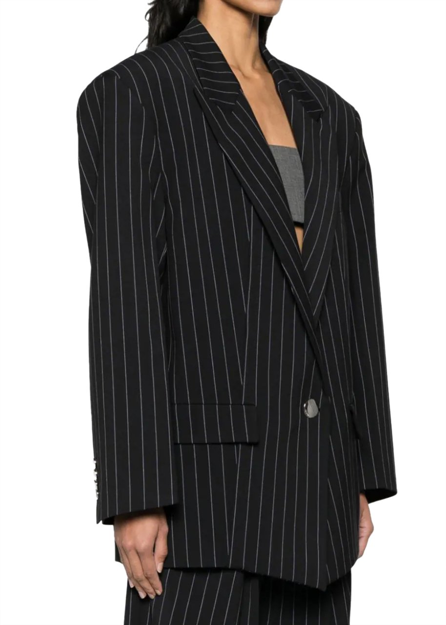 The Attico Glen Blazer - Navy Blue Blauw