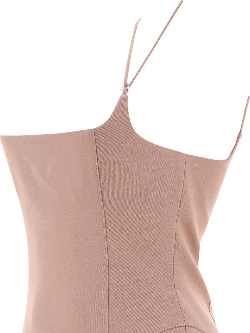 The Attico Gabardine midi dress Beige