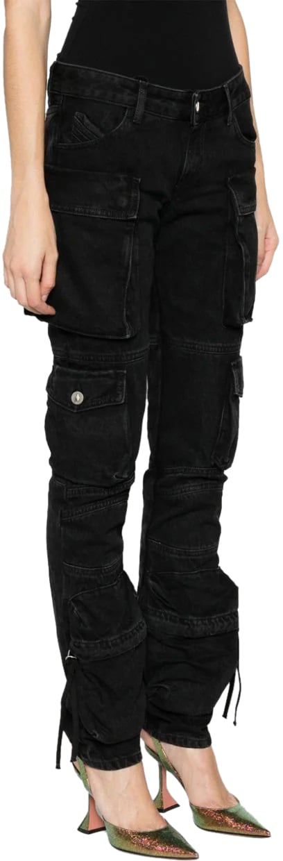 The Attico essie long pants black Zwart