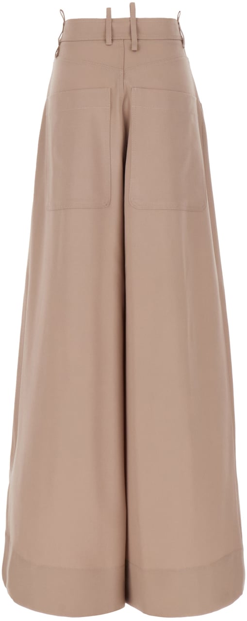 The Attico The Attico Antiqued pink wool pant Beige