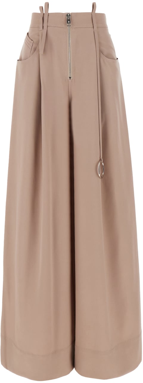 The Attico The Attico Antiqued pink wool pant Beige