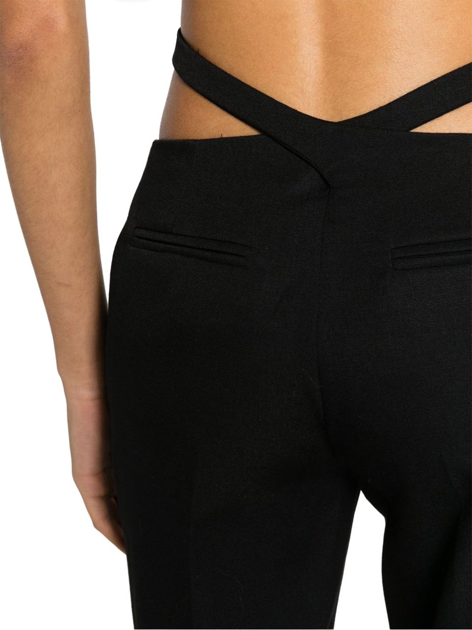 The Attico long pants black Zwart