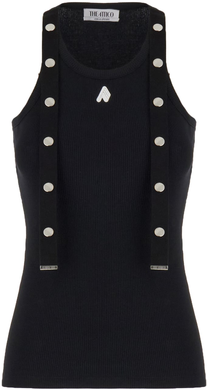 The Attico The Attico Black cotton top Zwart