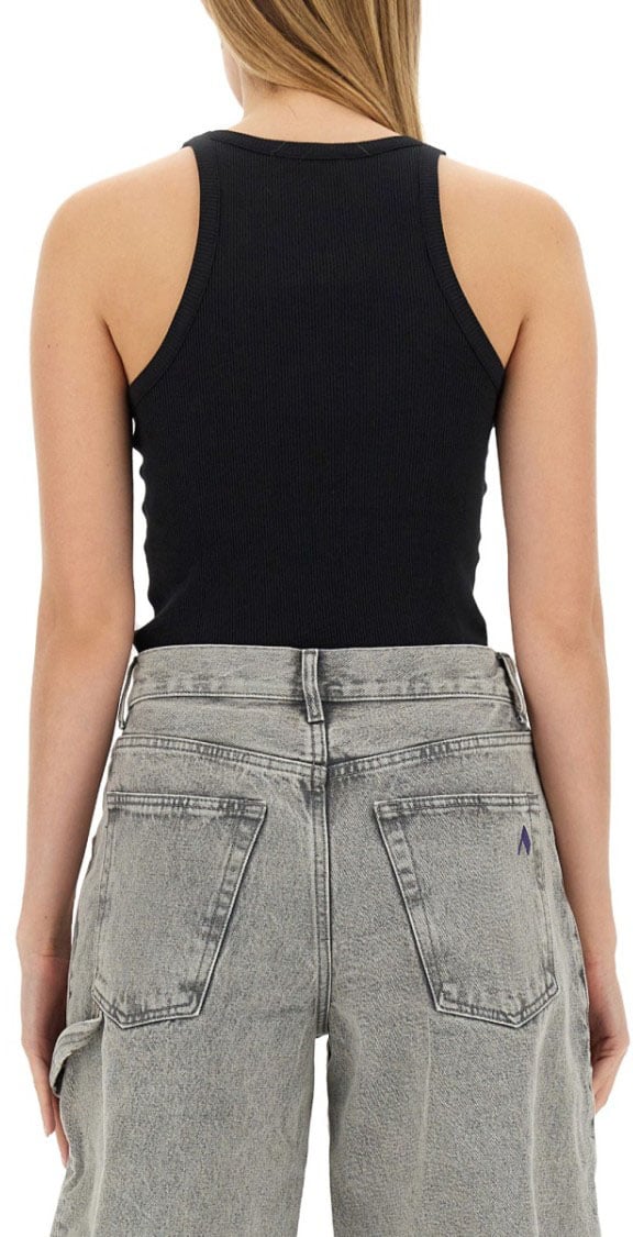 The Attico Jersey Tank Top Zwart