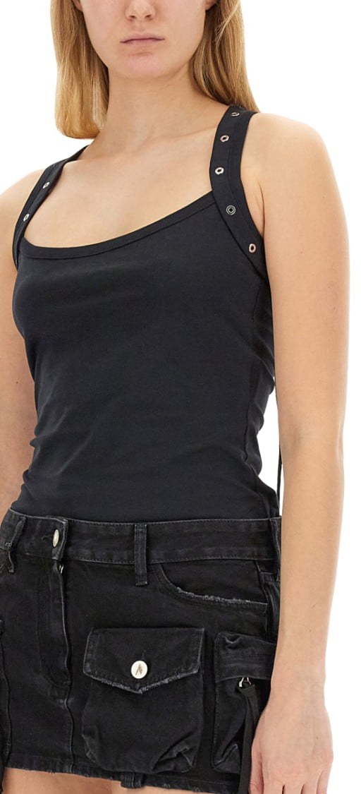 The Attico Tops With Logo Zwart