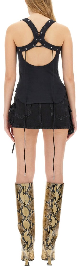 The Attico Tops With Logo Zwart