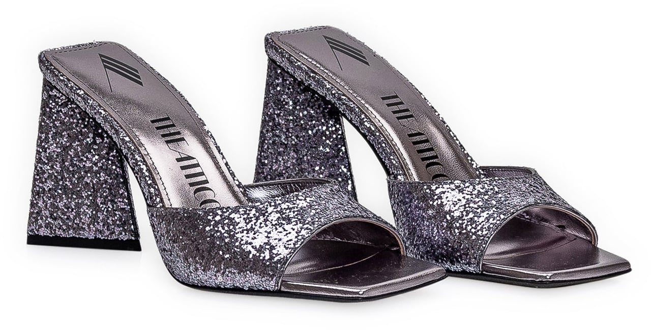 The Attico Mule Mini Devon Zilver