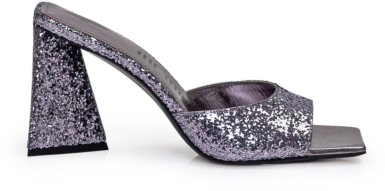 The Attico Mule Mini Devon Zilver