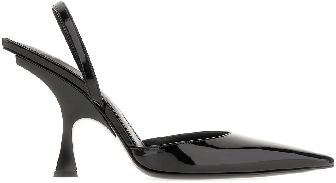 The Attico The Attico Black leather Ester pumps Zwart