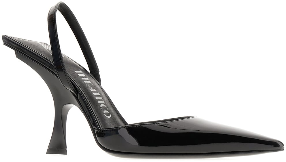 The Attico The Attico Black leather Ester pumps Zwart