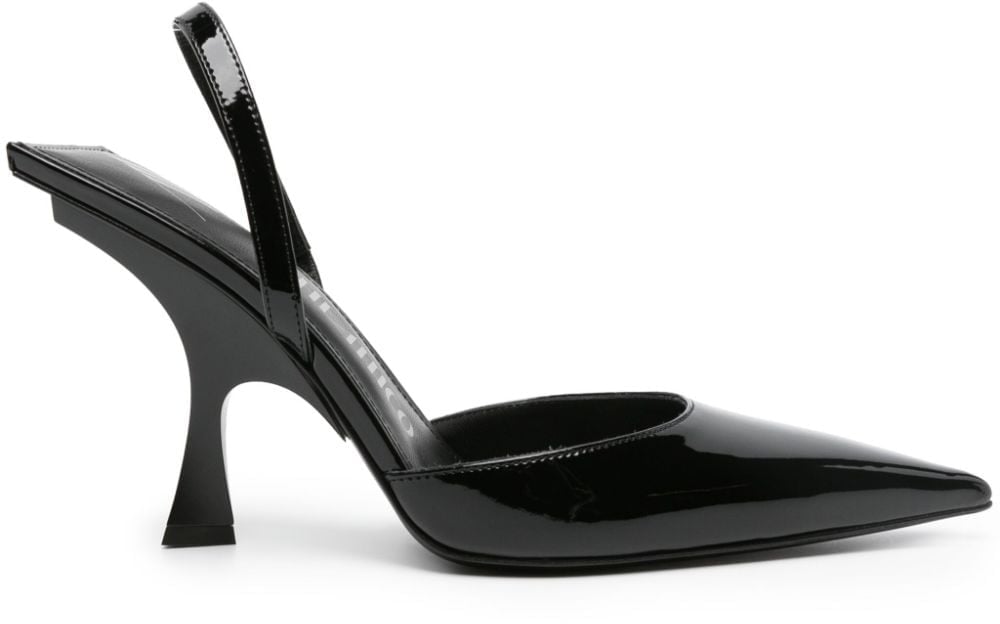 The Attico The Attico Ester Leather Slingback Pumps Zwart