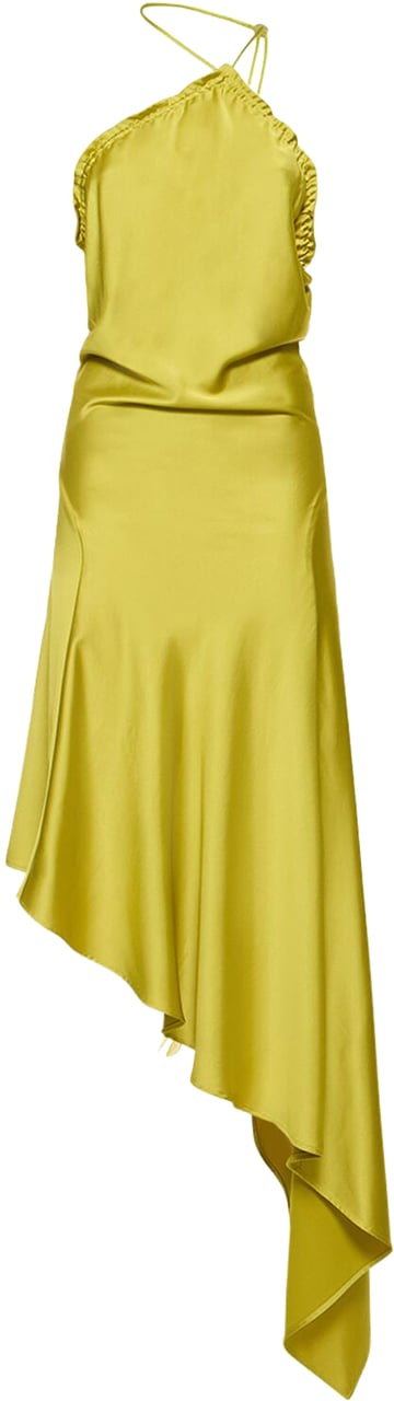 The Attico Yellow dress without sleeves, elegant and original Geel