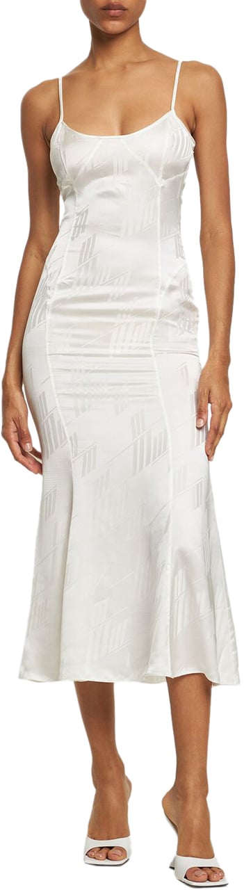 The Attico Elegant long dress made of light fabric versatile Wit
